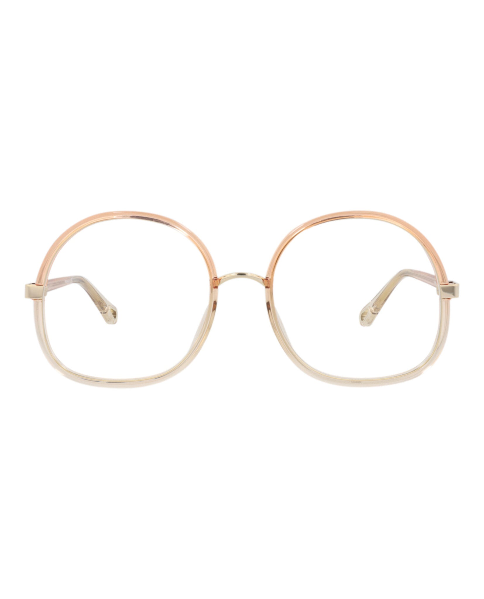 Chloé Womens Round/Oval Orange Orange Transparent Fashion Designer Eyewear