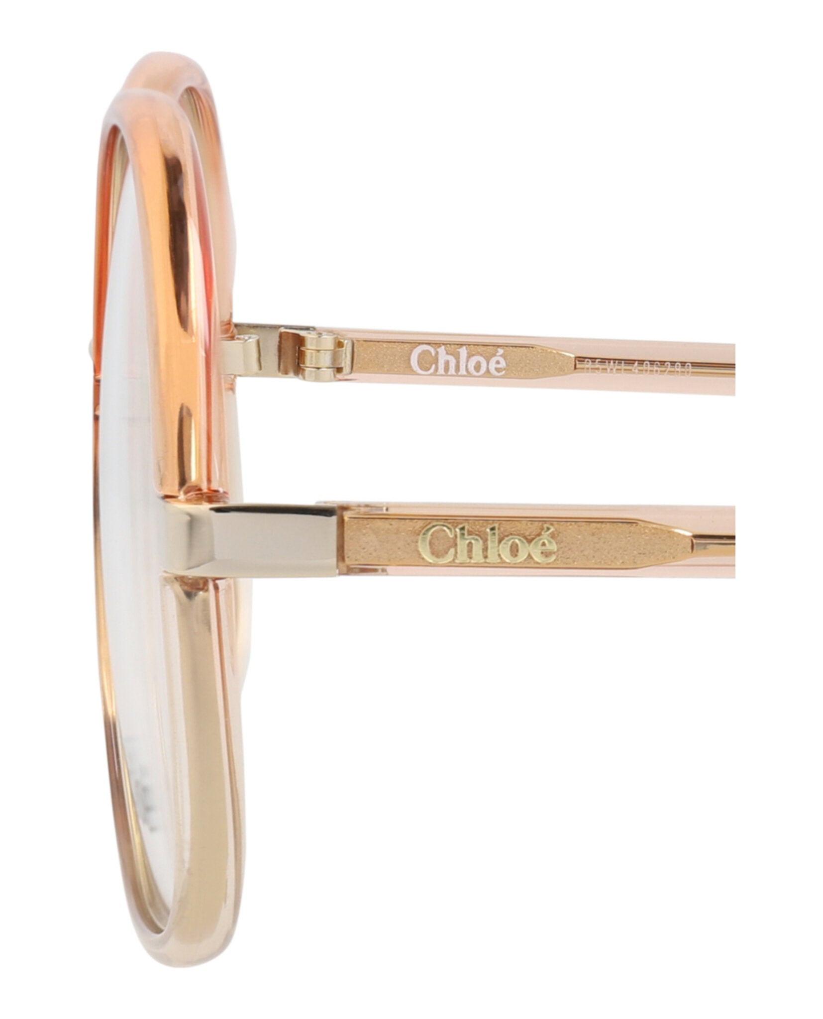 Chloé Womens Round/Oval Orange Orange Transparent Fashion Designer Eyewear