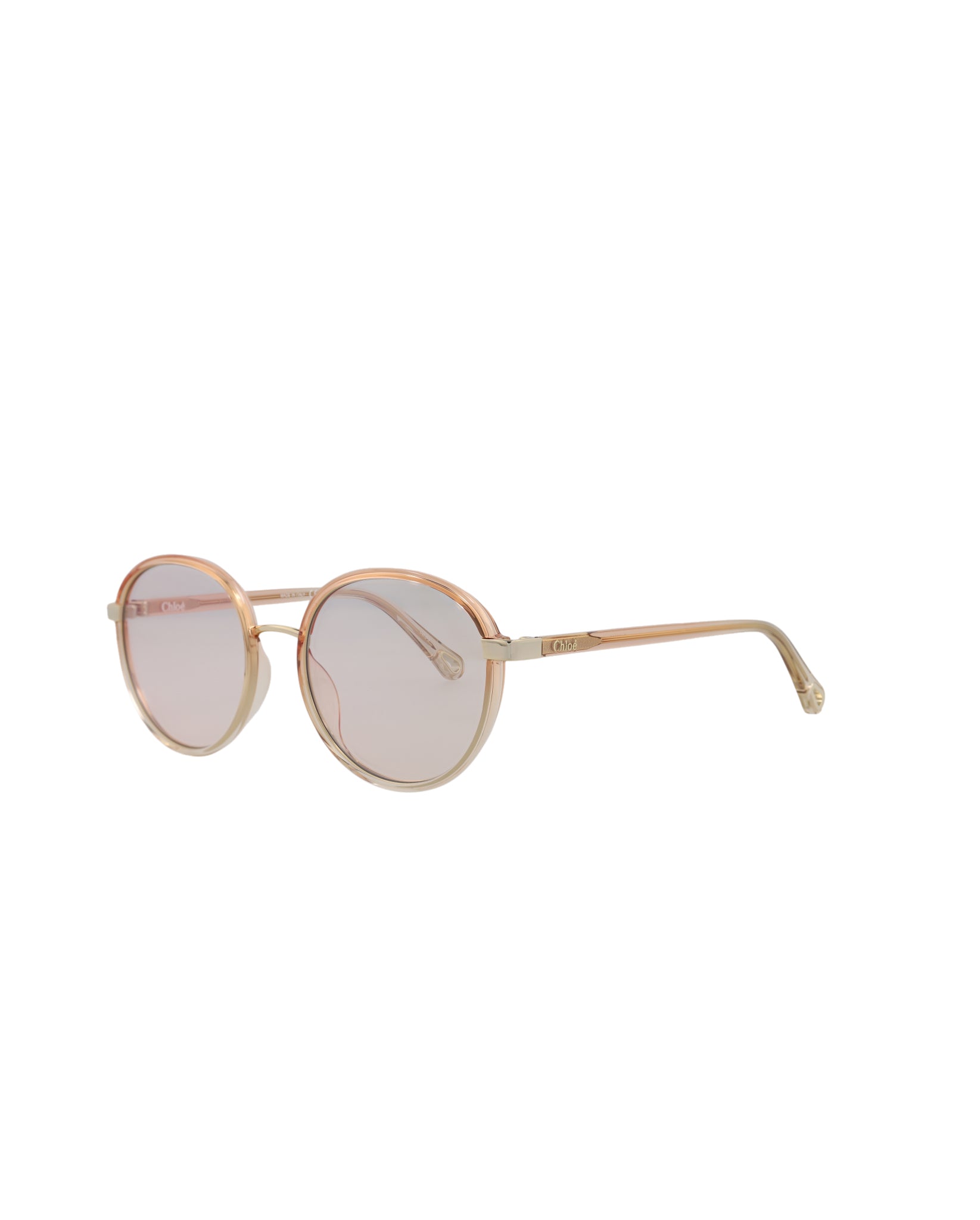 Chloé Womens Round/Oval Orange Orange Transparent Fashion Designer Eyewear