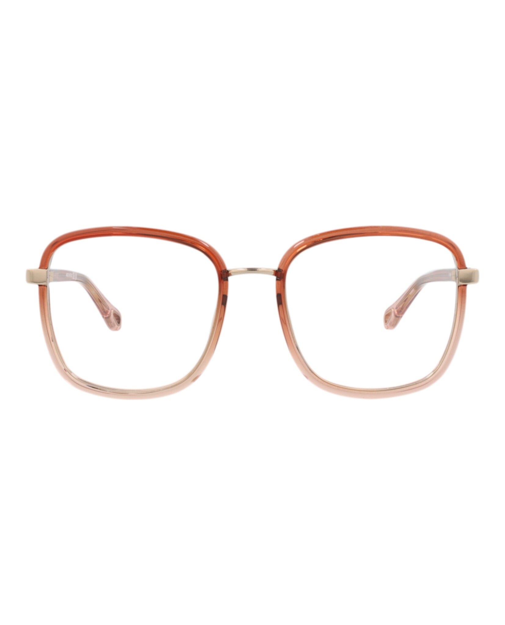 Chloé Chloé Womens Square/Rectangle Orange Orange Transparent Fashion Designer Eyewear