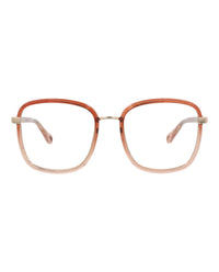 Chloé Chloé Womens Square/Rectangle Orange Orange Transparent Fashion Designer Eyewear