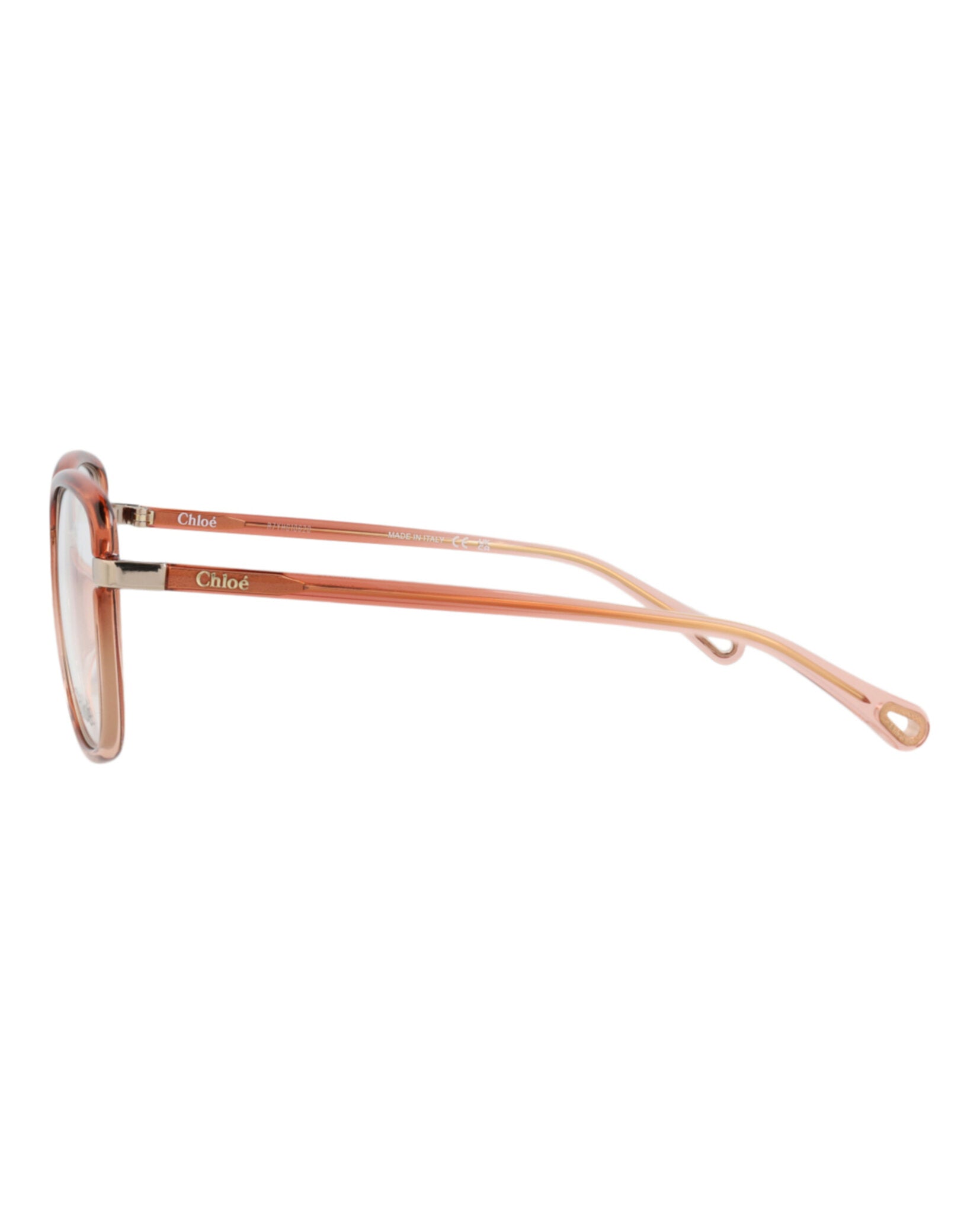 Chloé Chloé Womens Square/Rectangle Orange Orange Transparent Fashion Designer Eyewear