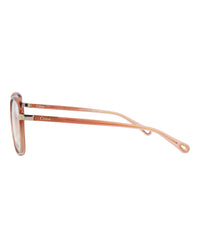 Chloé Chloé Womens Square/Rectangle Orange Orange Transparent Fashion Designer Eyewear