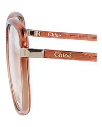 Chloé Chloé Womens Square/Rectangle Orange Orange Transparent Fashion Designer Eyewear