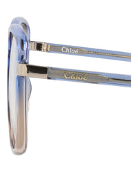 Chloé Chloé Womens Square/Rectangle Blue Blue Transparent Fashion Designer Eyewear