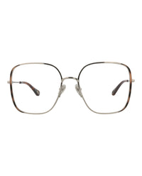 Chloé Womens Square/Rectangle Silver Silver Transparent Fashion Designer Eyewear