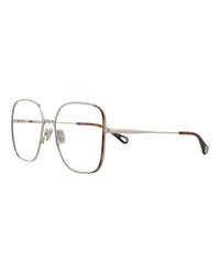 Chloé Womens Square/Rectangle Silver Silver Transparent Fashion Designer Eyewear