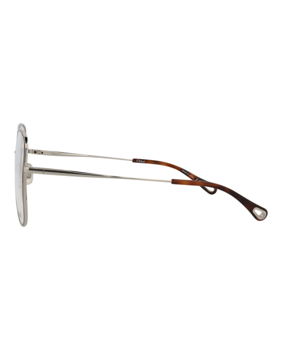 Chloé Womens Square/Rectangle Silver Silver Transparent Fashion Designer Eyewear