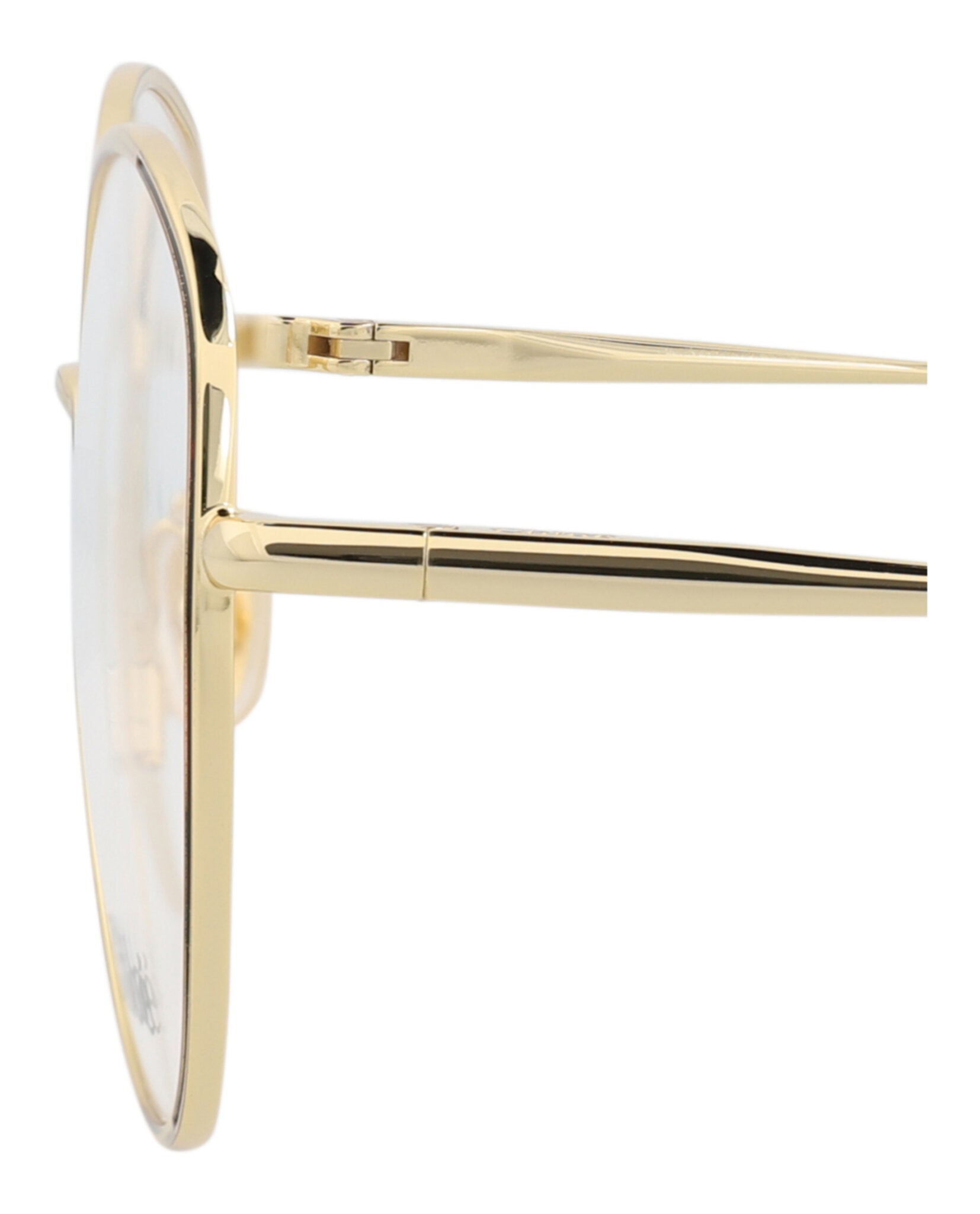 Chloé Chloé Womens Round/Oval Gold Gold Transparent Fashion Designer Eyewear