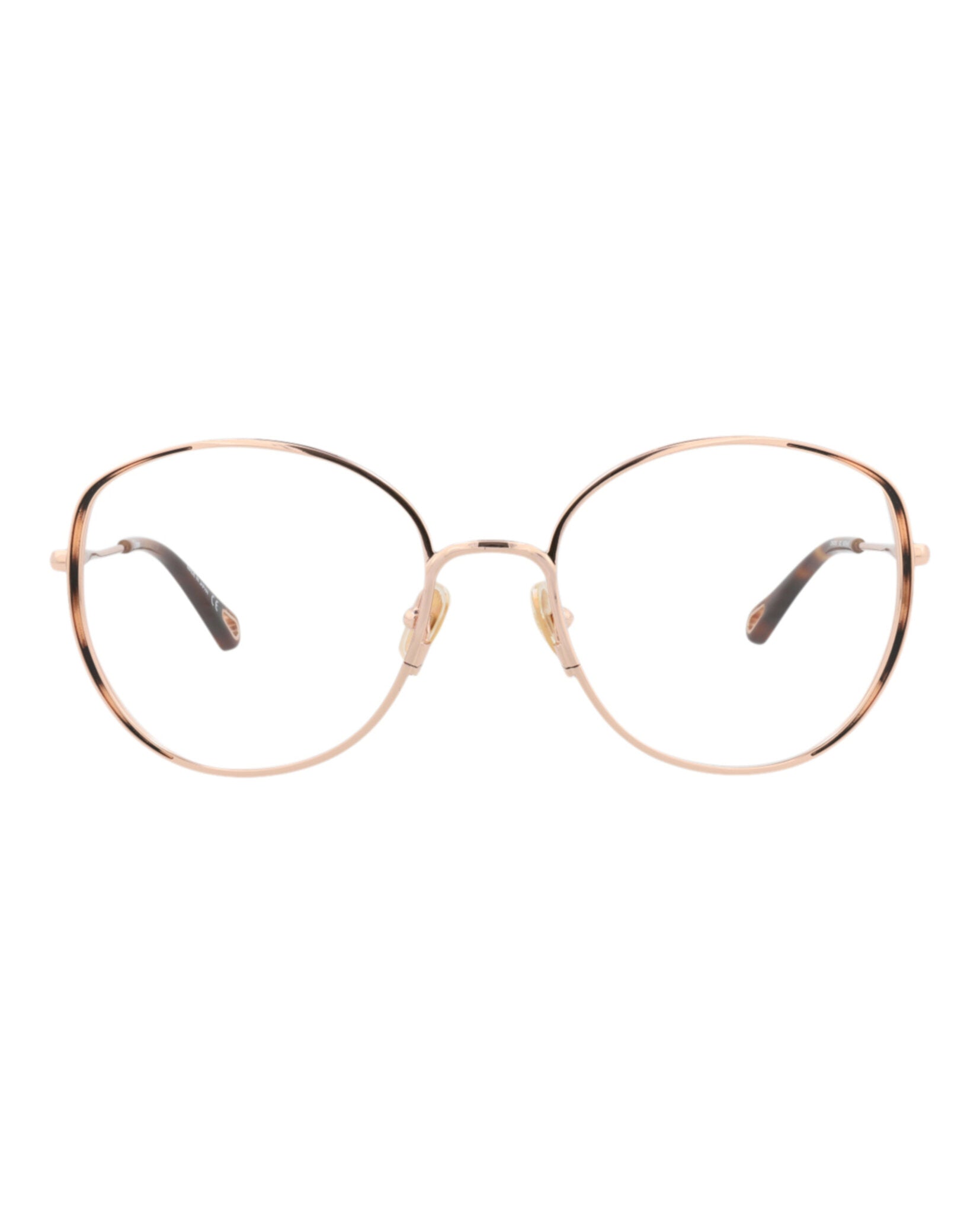 Chloé Womens Round/Oval Gold Gold Transparent Fashion Designer Eyewear