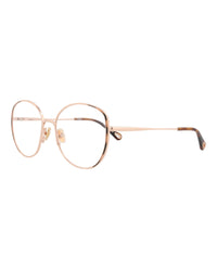 Chloé Womens Round/Oval Gold Gold Transparent Fashion Designer Eyewear