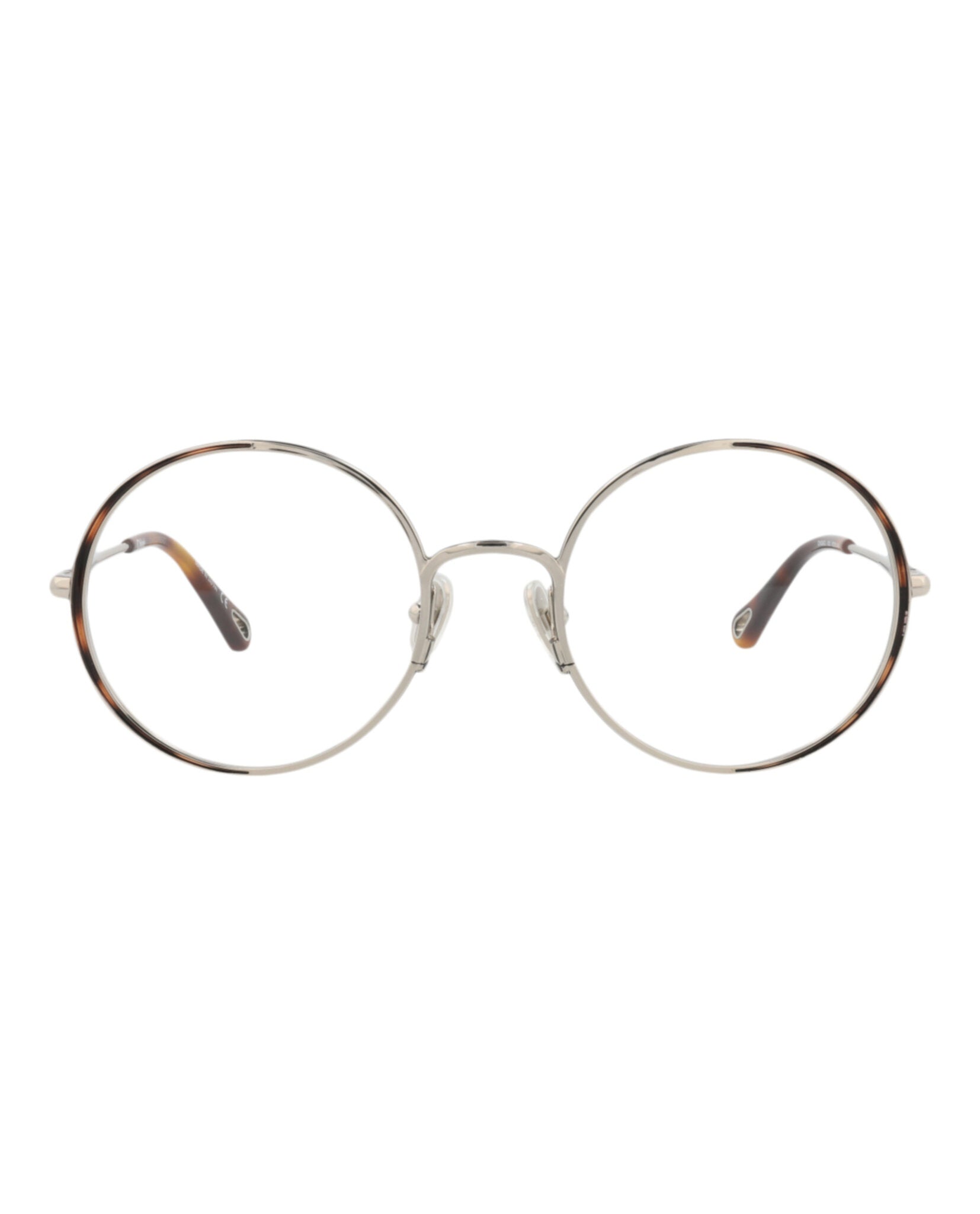 Chloé Womens Round/Oval Silver Silver Transparent Fashion Designer Eyewear