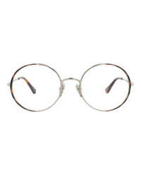 Chloé Womens Round/Oval Silver Silver Transparent Fashion Designer Eyewear
