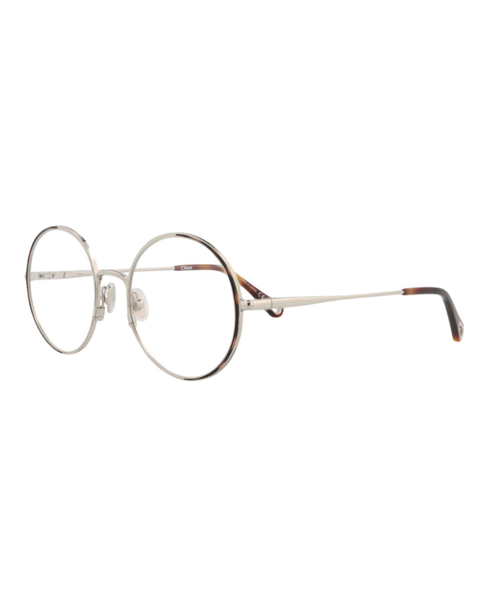 Chloé Womens Round/Oval Silver Silver Transparent Fashion Designer Eyewear