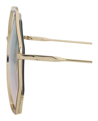 Chloé Womens Square/Rectangle Havana Gold Green Fashion Designer Eyewear