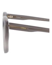 Chloé Womens Cat Eye Grey Grey Transparent Fashion Designer Eyewear