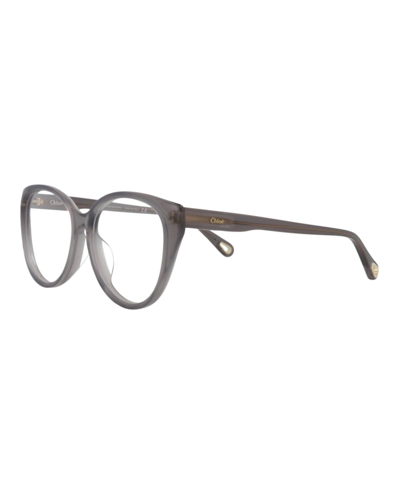 Chloé Chloé Womens Cat Eye Grey Grey Transparent Fashion Designer Eyewear