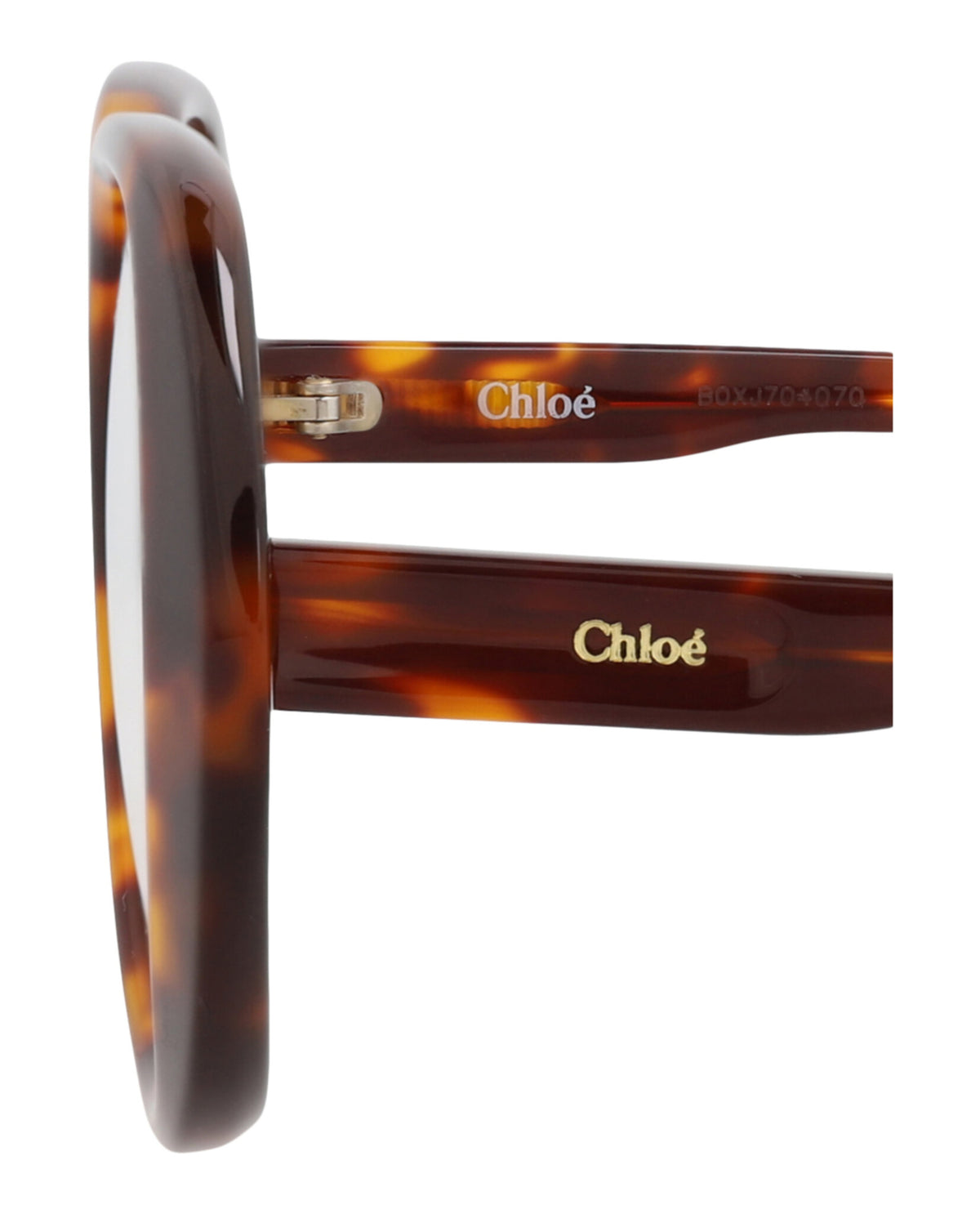Chloé Womens Square/Rectangle Havana Havana Transparent Fashion Designer Eyewear