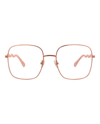 Chloé Womens Square/Rectangle Brown Pink Transparent Fashion Designer Eyewear
