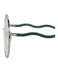 Chloé Womens Round/Oval Silver Green Transparent Fashion Designer Eyewear