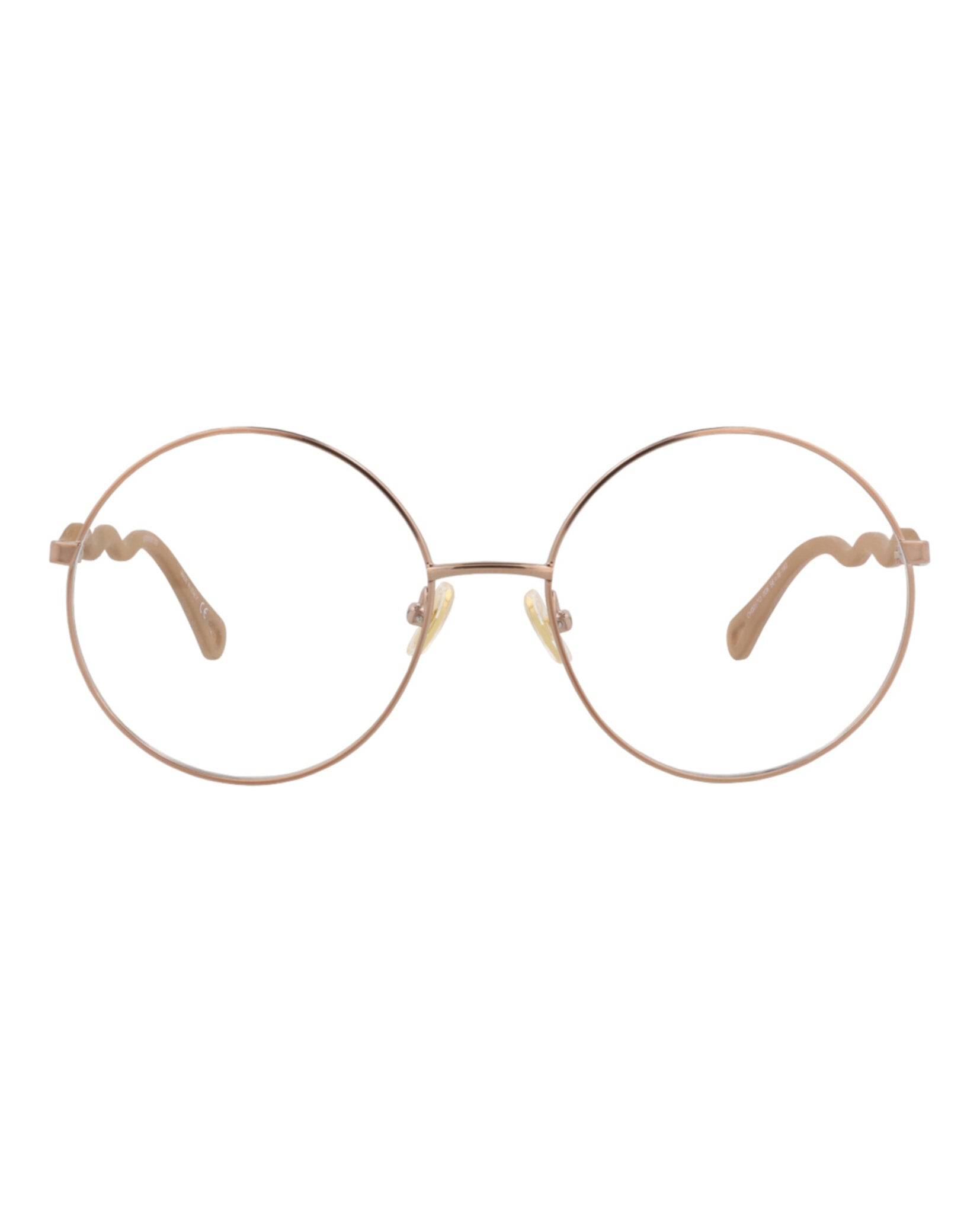 Chloé Womens Round/Oval Beige Brown Transparent Fashion Designer Eyewear