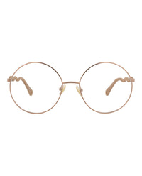 Chloé Womens Round/Oval Beige Brown Transparent Fashion Designer Eyewear