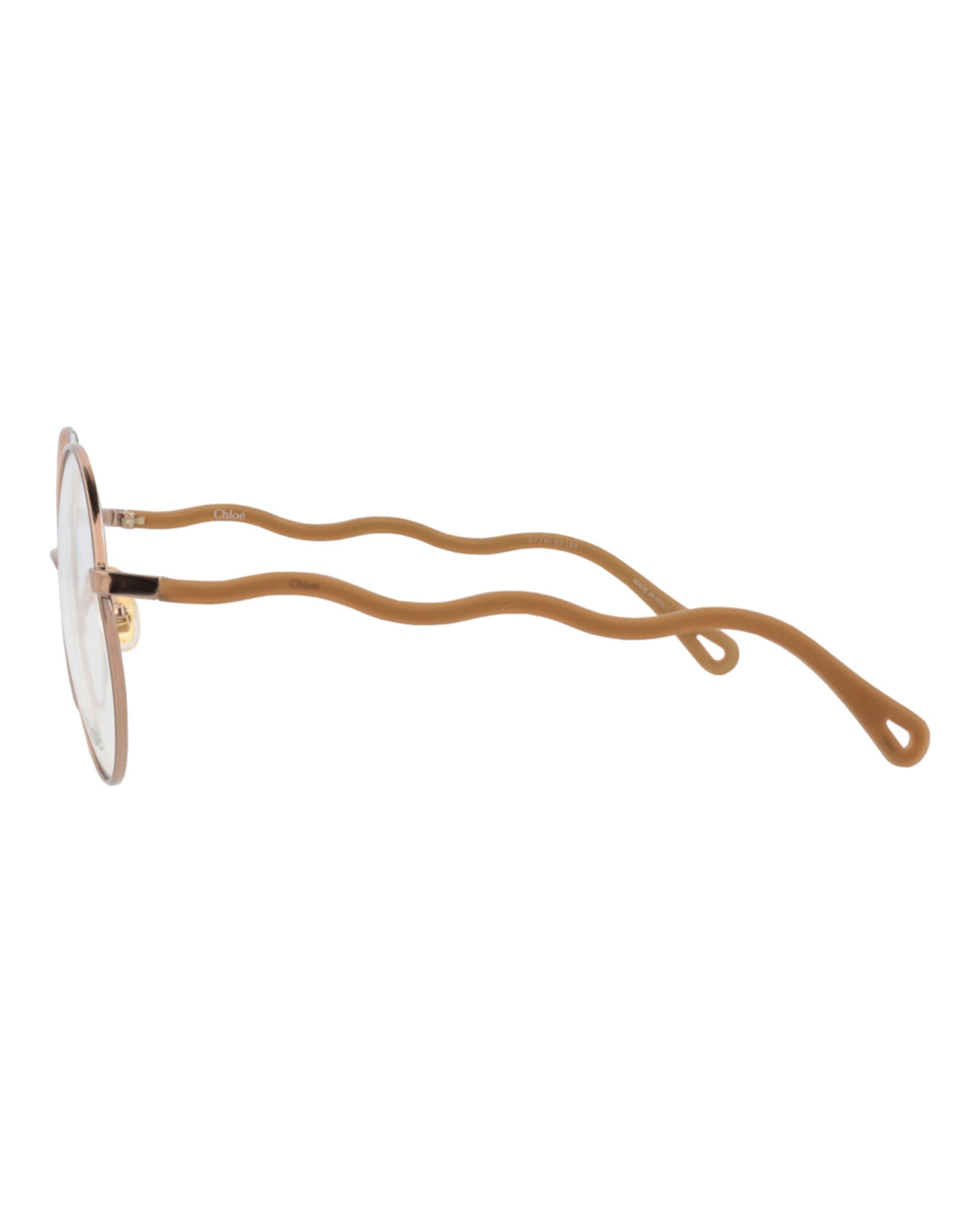 Chloé Womens Round/Oval Beige Brown Transparent Fashion Designer Eyewear