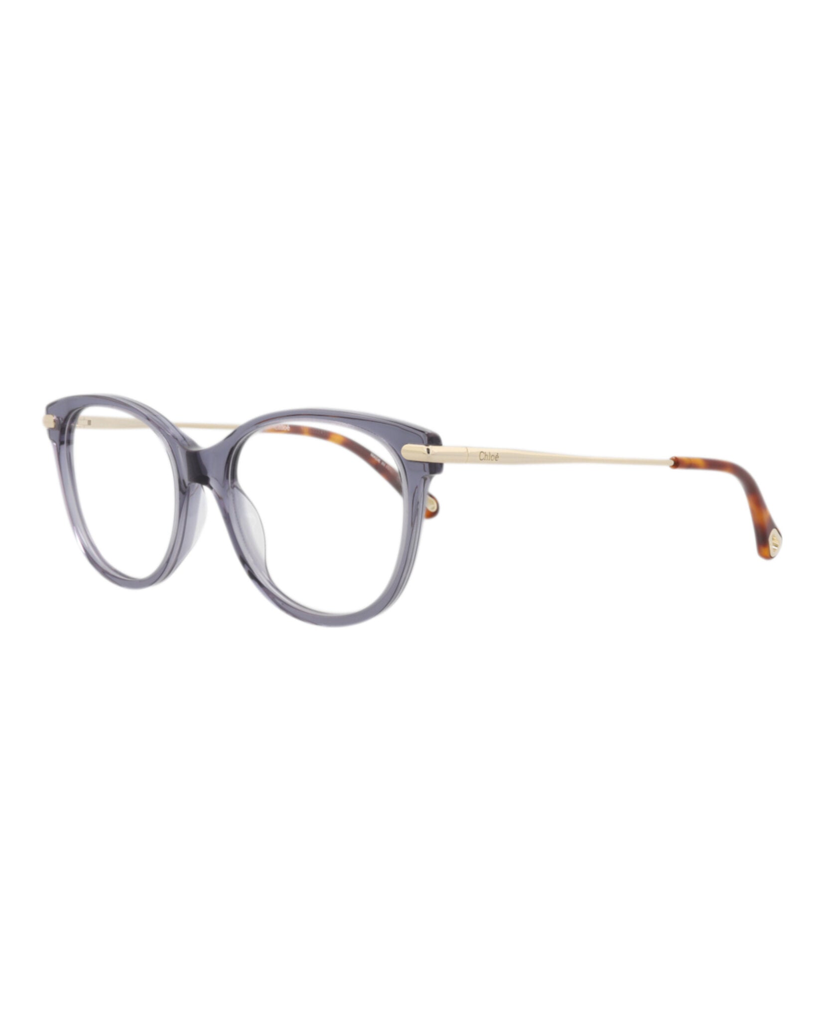Chloé Chloé Womens Cat Eye Blue Gold Transparent Fashion Designer Eyewear