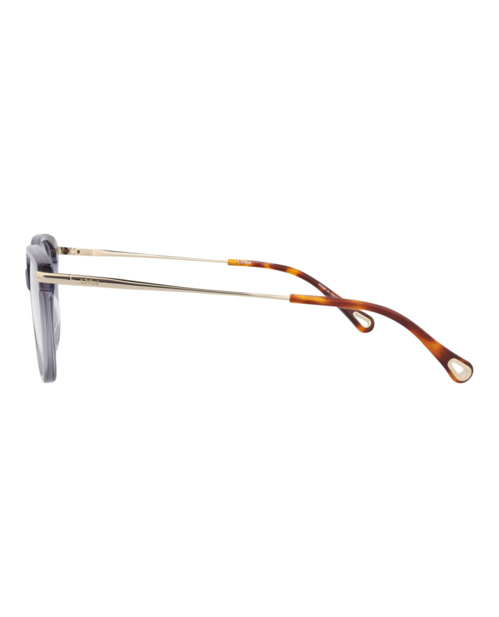 Chloé Chloé Womens Cat Eye Blue Gold Transparent Fashion Designer Eyewear