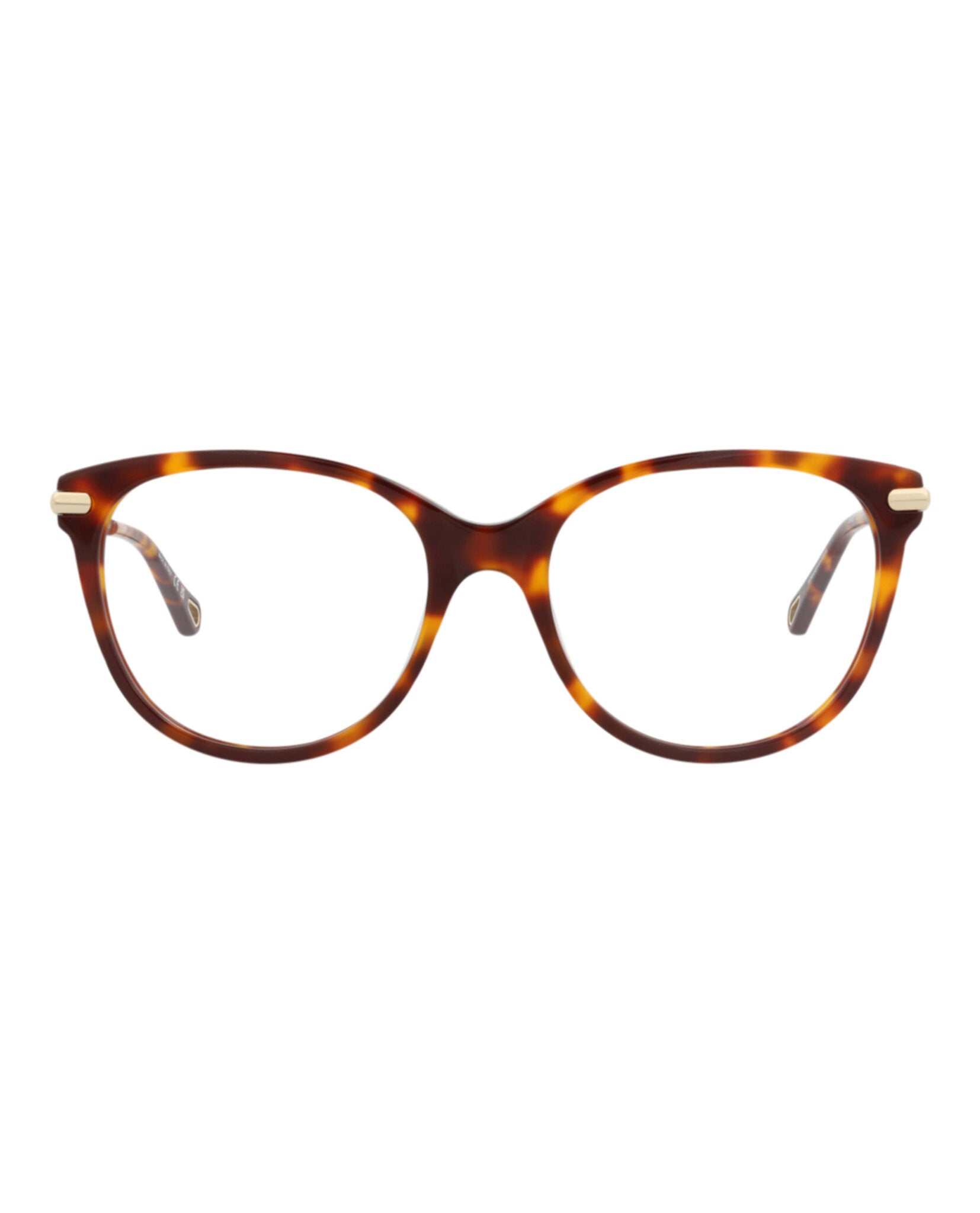 Chloé Womens Cat Eye Havana Gold Transparent Fashion Designer Eyewear