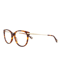 Chloé Womens Cat Eye Havana Gold Transparent Fashion Designer Eyewear
