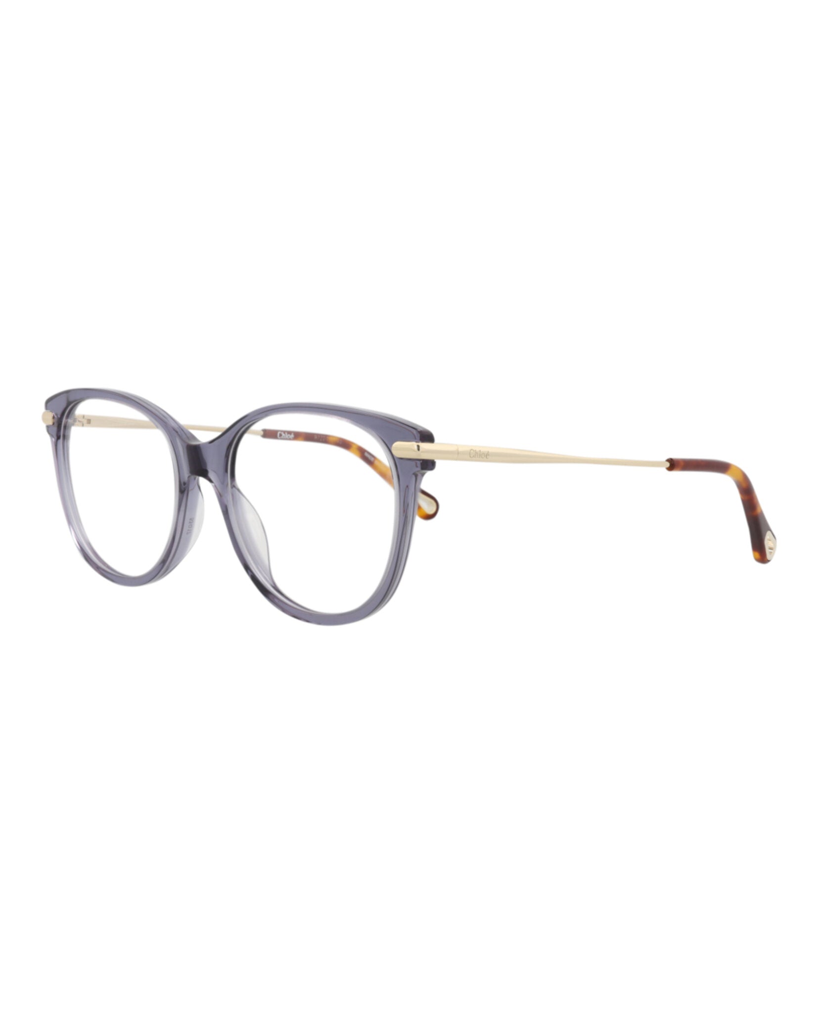 Chloé Chloé Womens Cat Eye Blue Gold Transparent Fashion Designer Eyewear