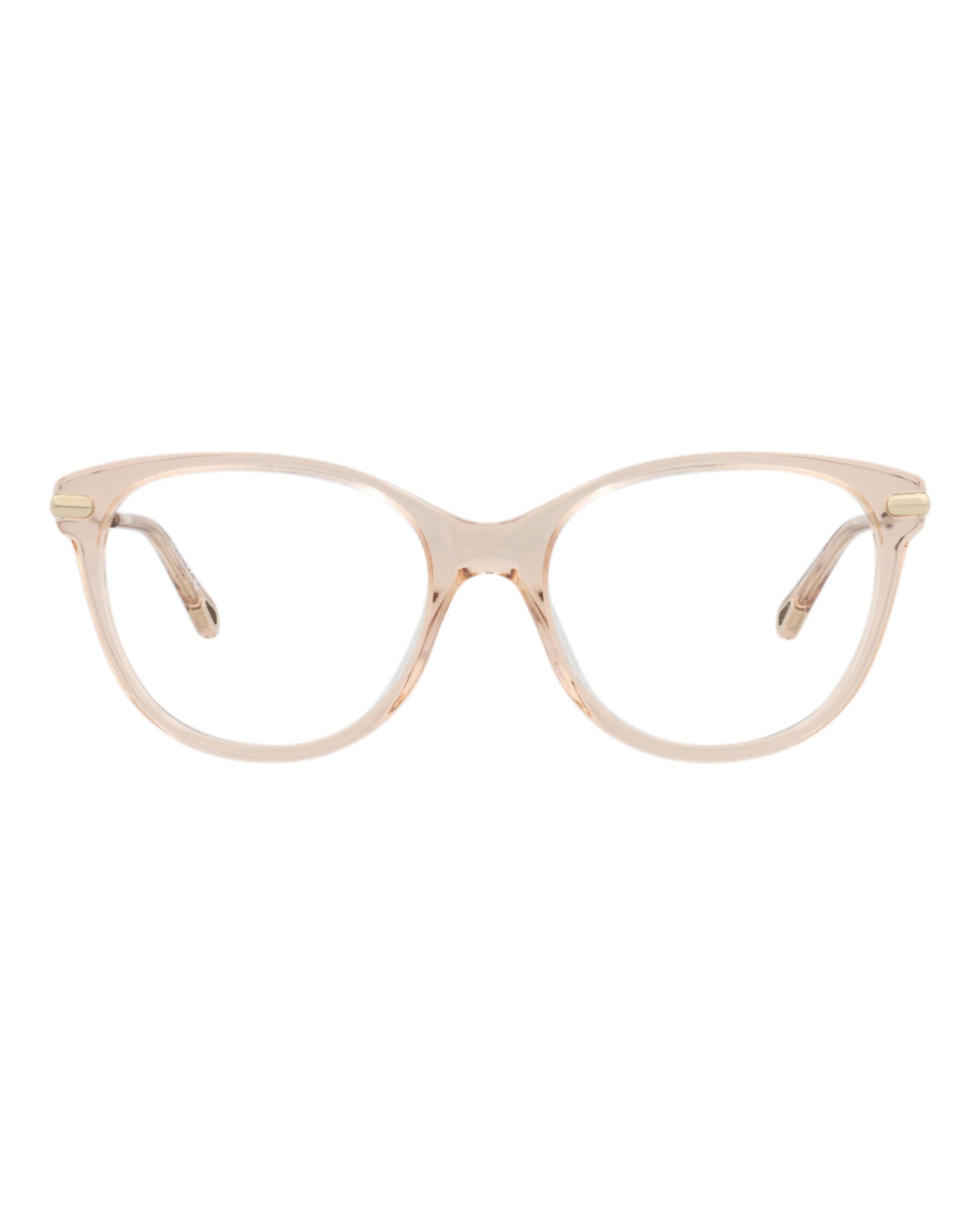 Chloé Womens Cat Eye Pink Gold Transparent Fashion Designer Eyewear