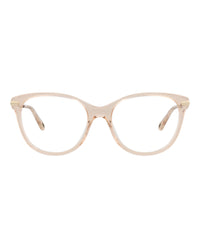 Chloé Womens Cat Eye Pink Gold Transparent Fashion Designer Eyewear