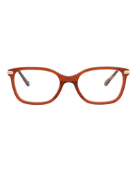 Chloé Womens Square/Rectangle Brown Gold Transparent Fashion Designer Eyewear