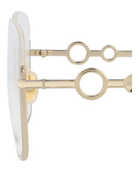 Chloé Womens Square/Rectangle Gold Gold Transparent Fashion Designer Eyewear