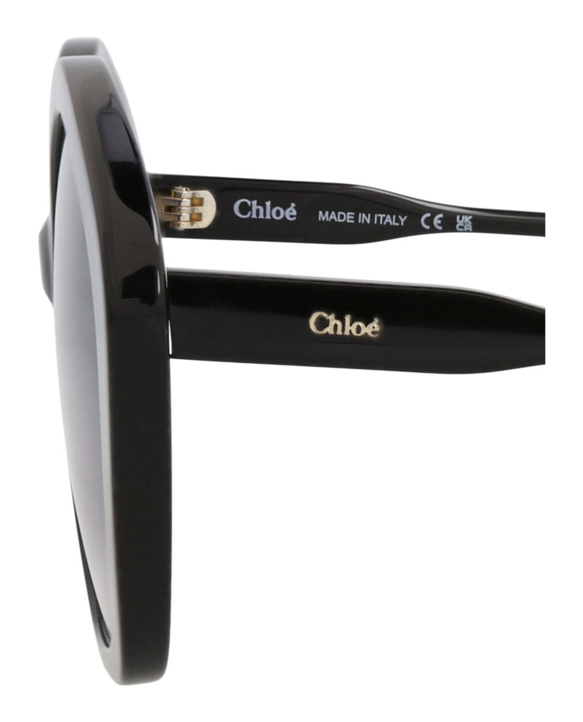 Chloé Womens Round/Oval Black Black Blue Fashion Designer Eyewear