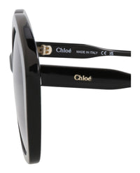Chloé Womens Round/Oval Black Black Blue Fashion Designer Eyewear