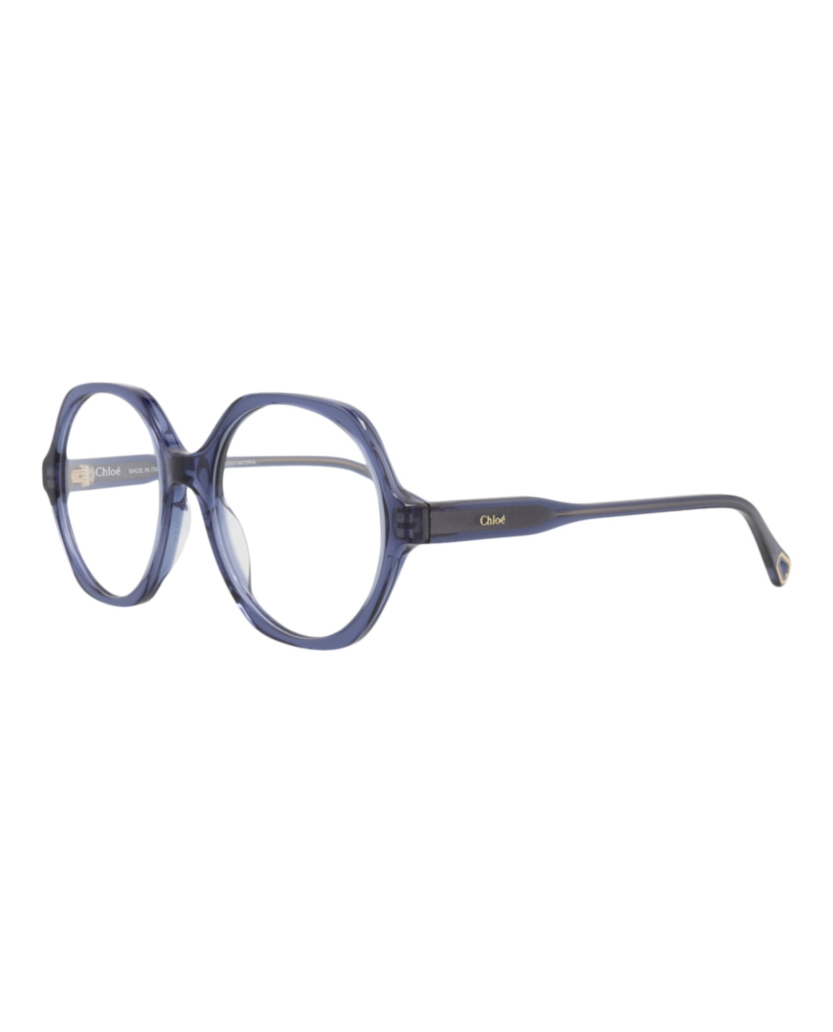 Chloé Womens Round/Oval Blue Blue Transparent Fashion Designer Eyewear