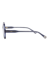 Chloé Womens Round/Oval Blue Blue Transparent Fashion Designer Eyewear