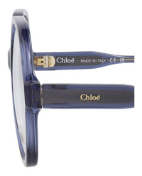 Chloé Womens Round/Oval Blue Blue Transparent Fashion Designer Eyewear