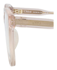 Chloé Chloé Womens Square/Rectangle Pink Pink Transparent Fashion Designer Eyewear