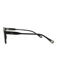 Chloé Chloé Womens Cat Eye Black Black Transparent Fashion Designer Eyewear