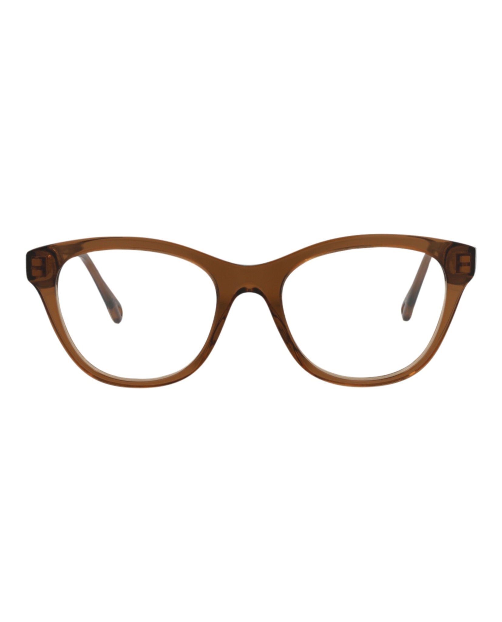 Chloé Chloé Womens Cat Eye Brown Brown Transparent Fashion Designer Eyewear