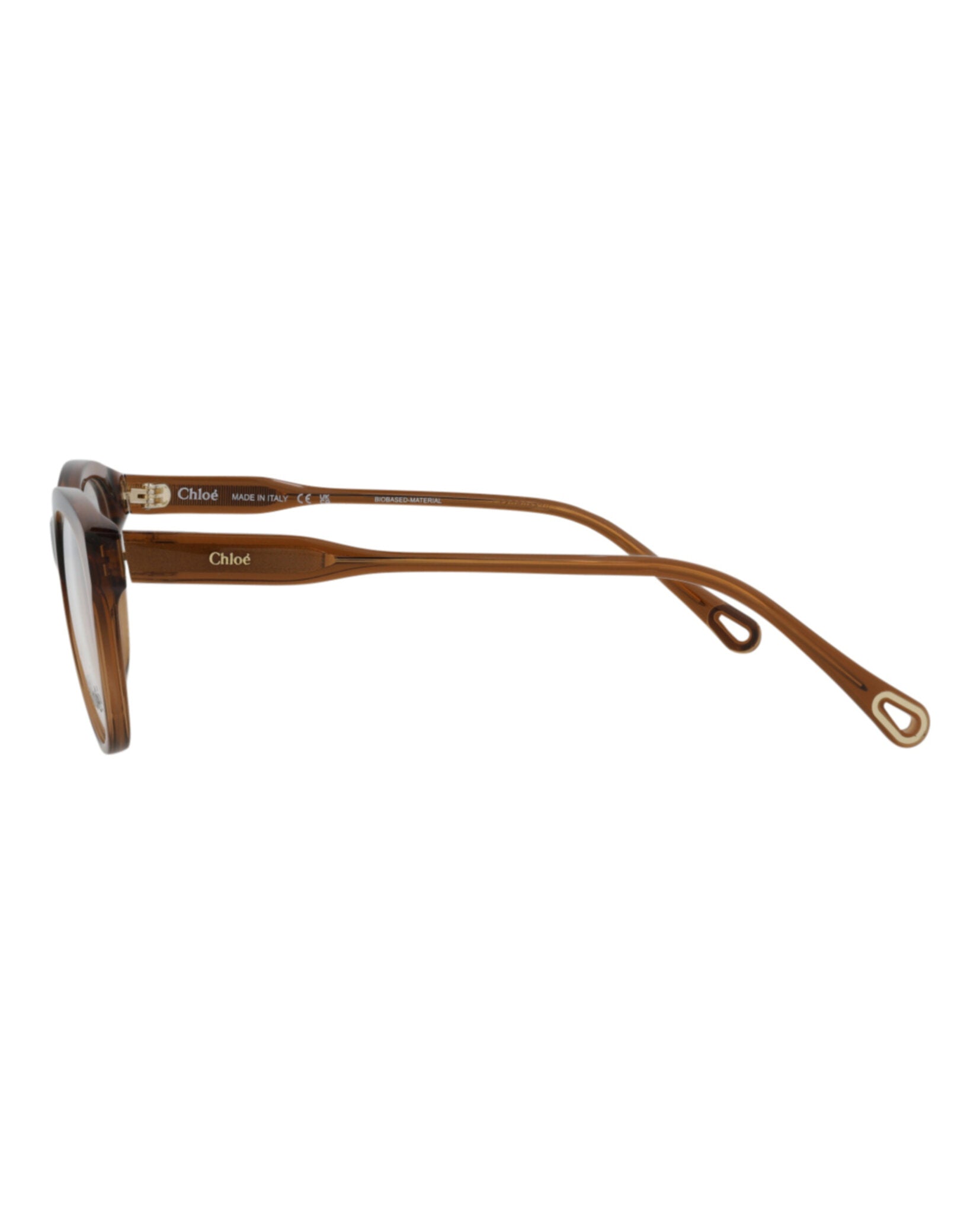 Chloé Chloé Womens Cat Eye Brown Brown Transparent Fashion Designer Eyewear