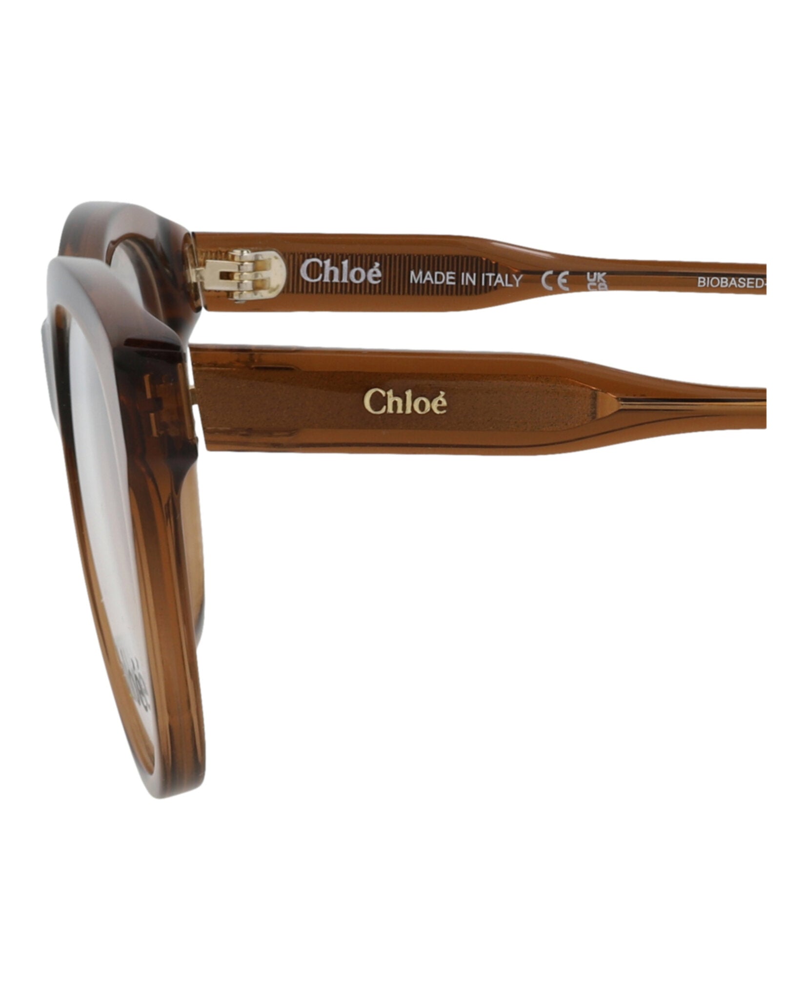 Chloé Chloé Womens Cat Eye Brown Brown Transparent Fashion Designer Eyewear