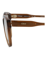 Chloé Chloé Womens Cat Eye Brown Brown Transparent Fashion Designer Eyewear