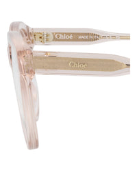 Chloé Chloé Womens Cat Eye Pink Pink Transparent Fashion Designer Eyewear