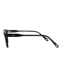Chloé Womens Cat Eye Black Black Transparent Fashion Designer Eyewear