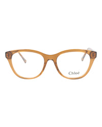 Chloé Womens Cat Eye Brown Brown Transparent Fashion Designer Eyewear